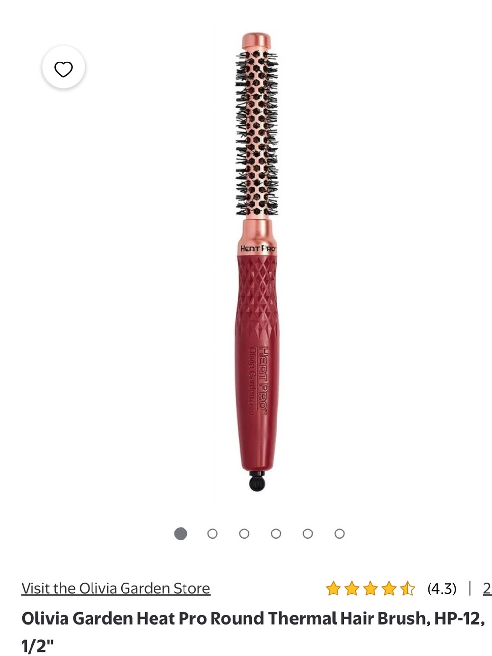 NEW Olivia Garden Heat Pro Cooper Ceramic Ion Round Thermal Brush (½") | HP-12